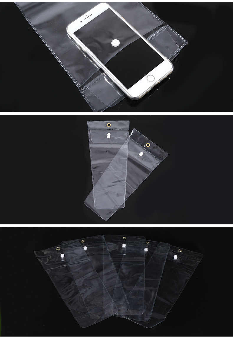 佛山pvc塑料磨砂袋pvc打孔纽扣带pvc五金带扣打孔袋透明塑料袋