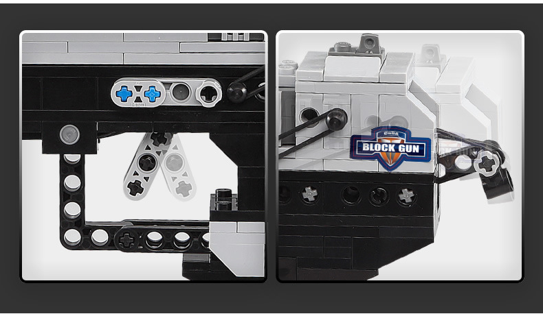 双鹰c81007积木枪模型绝地求生沙漠之鹰吃鸡男孩兼容乐高玩具拼装