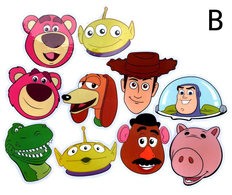 toy story 玩具总动员 三眼仔 草莓熊 胡迪 pvc贴纸