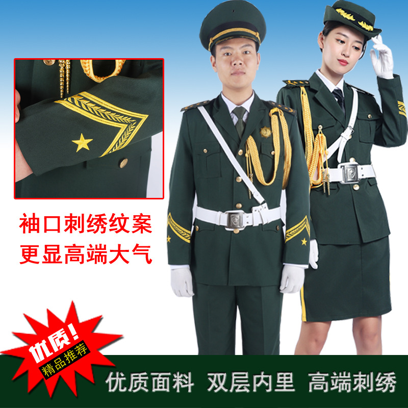 国旗班升旗手军装三军仪仗队服装军乐演出服军鼓海军制服套装男女