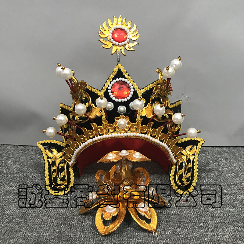 戏曲戏剧专业舞台道具 新款川剧变脸头盔帽子影视表演帽