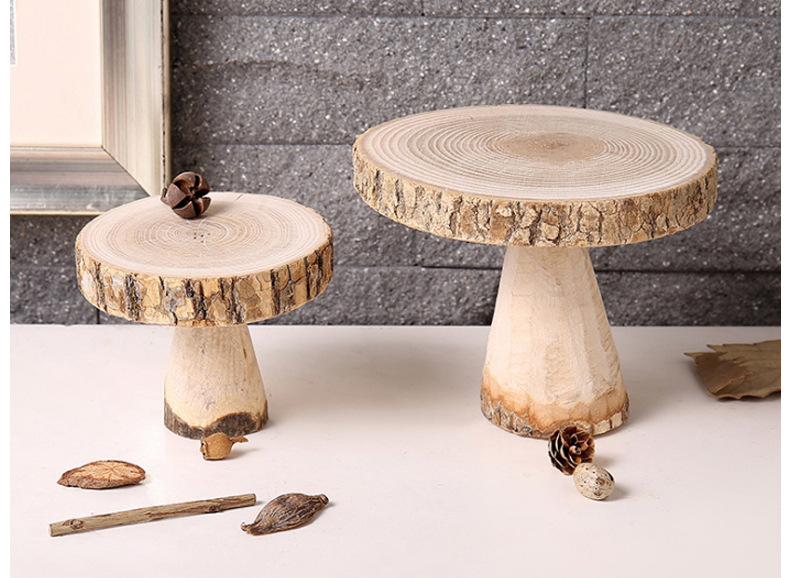 木质工艺品家居装饰摆饰 手工diy迷你天然榆木小桌子 拍摄小道具