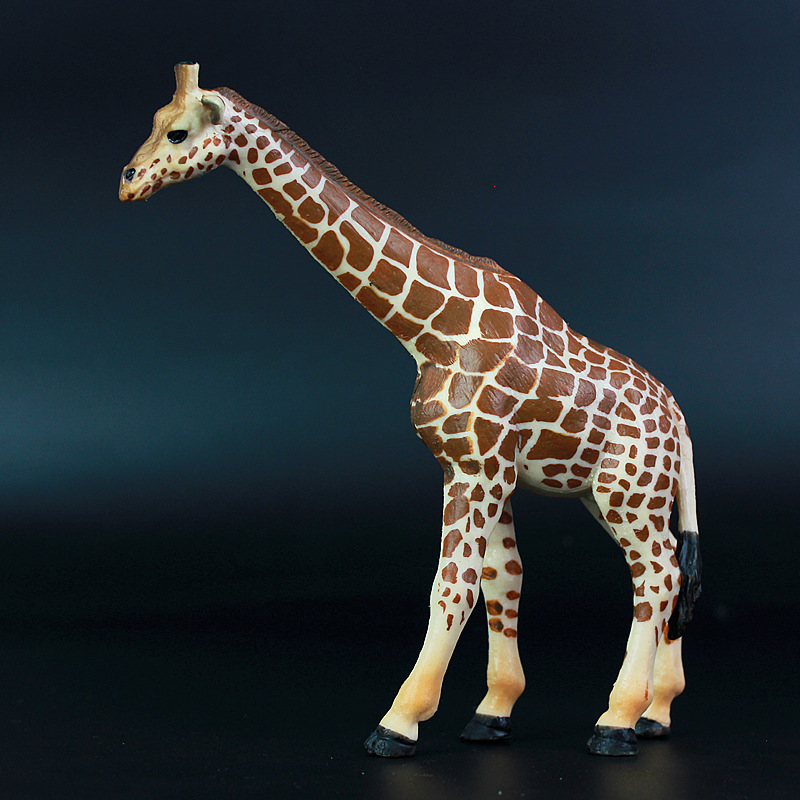跨境热销仿真野生动物非洲长颈鹿塑料实心静态儿童玩具摆件礼物