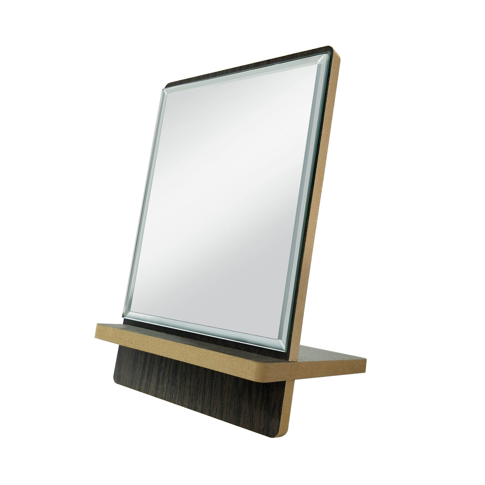 方形台式化妆镜 折叠定制欧式学生宿舍梳妆镜子简约旋转木镜