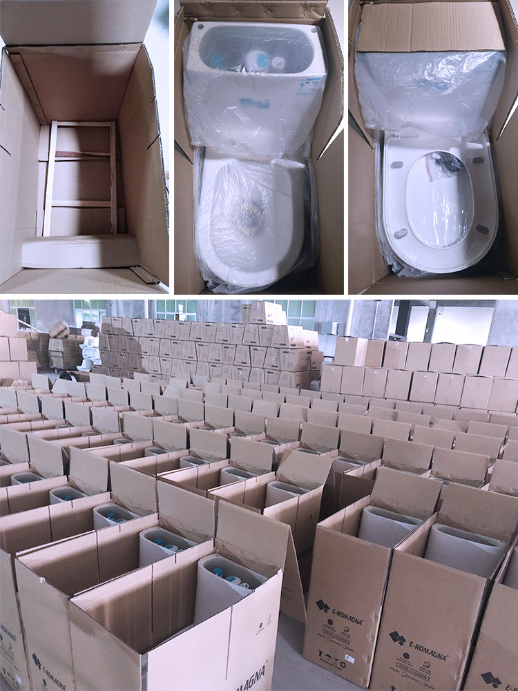 佛山工程卫浴批发商简约设计虹吸式排污孔300mm易洁釉浴室马桶