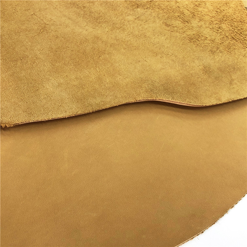 彩色透染植鞣革 全粒面头层牛皮高档修面皮 鞋材箱包真皮皮料2mm