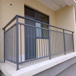 0%商品房室外空调护栏厂家直销 锌钢黑色室外屋顶天台防护栏杆佛山市
