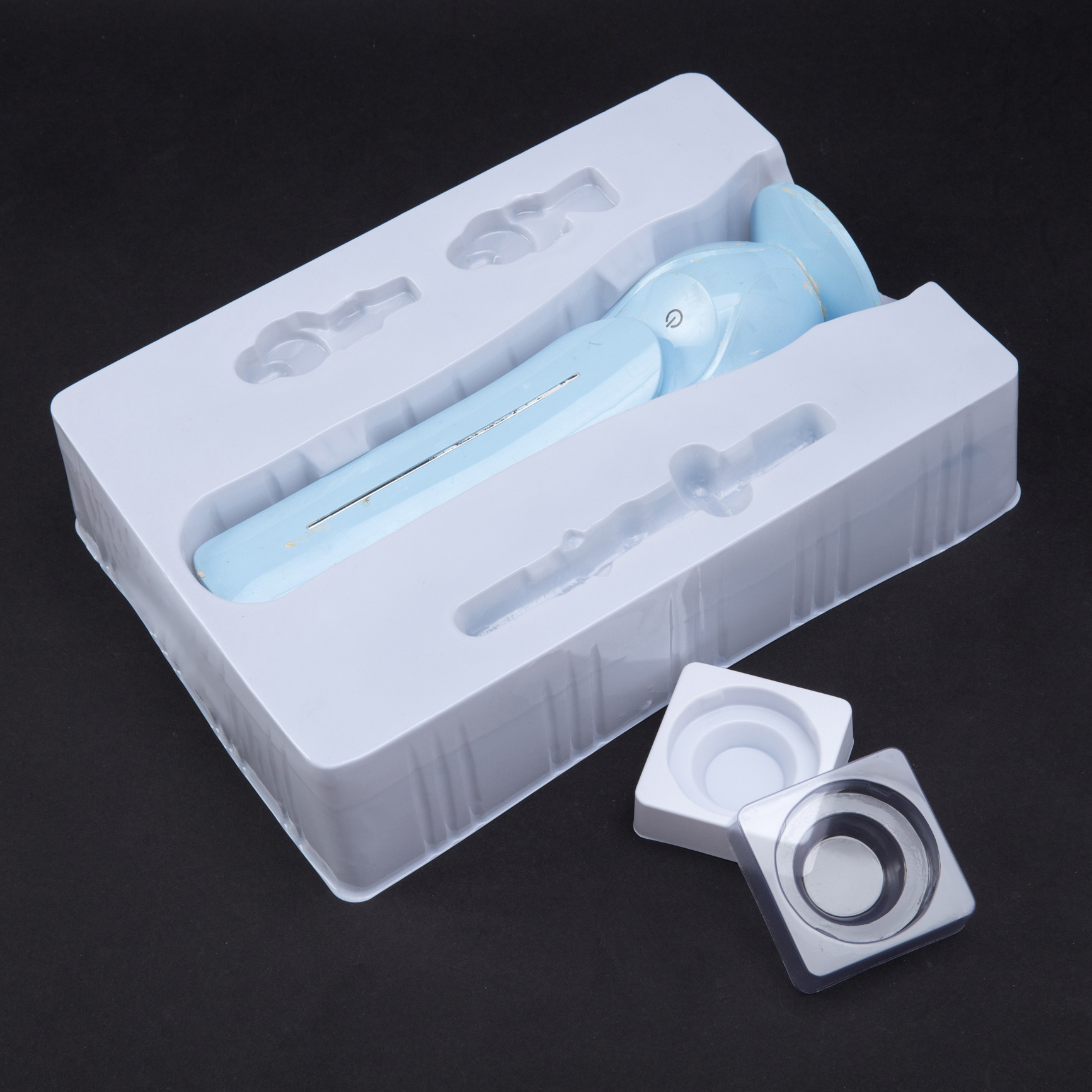 厂家直销可定制ps黑色植绒电子吸塑包装内层内托周转包装