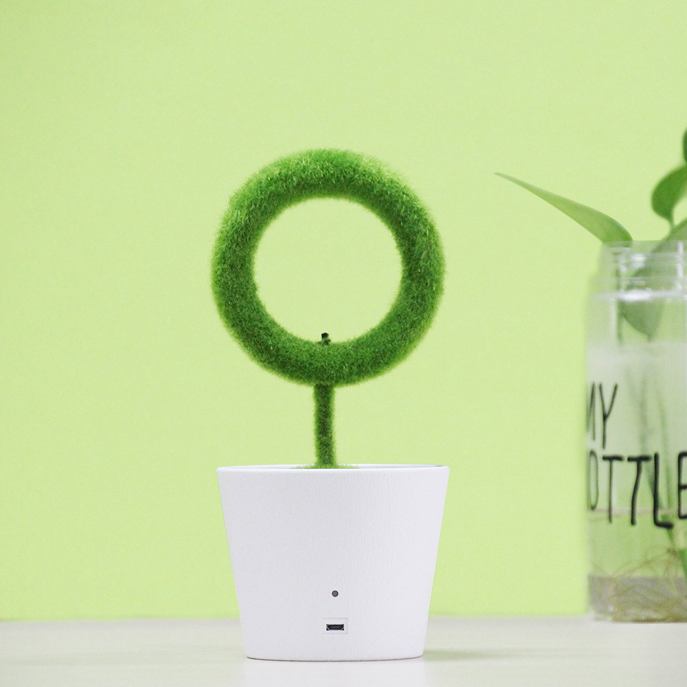 负离子空气净化器多功能去烟雾除pm25办公桌面创意盆栽净化器