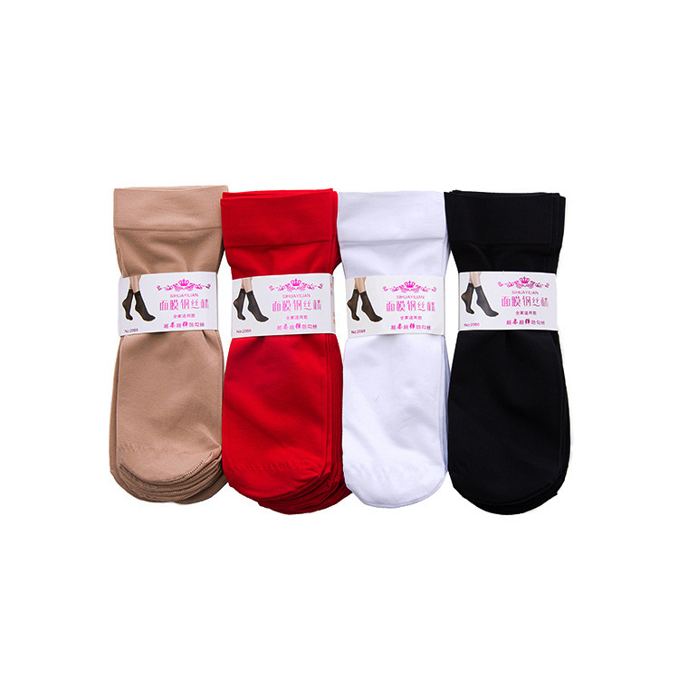 Autumn and Winter Velvet Men's and Women's Long and Short Stockings Wear-Resistant Anti-Hook Calf Socks Sweat-Absorbent Fleece-Lined Mid Socks