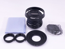 批NEWYI25mm f1.8 CCTV微单手动镜头+微单转接环+遮光罩7合1黑色
