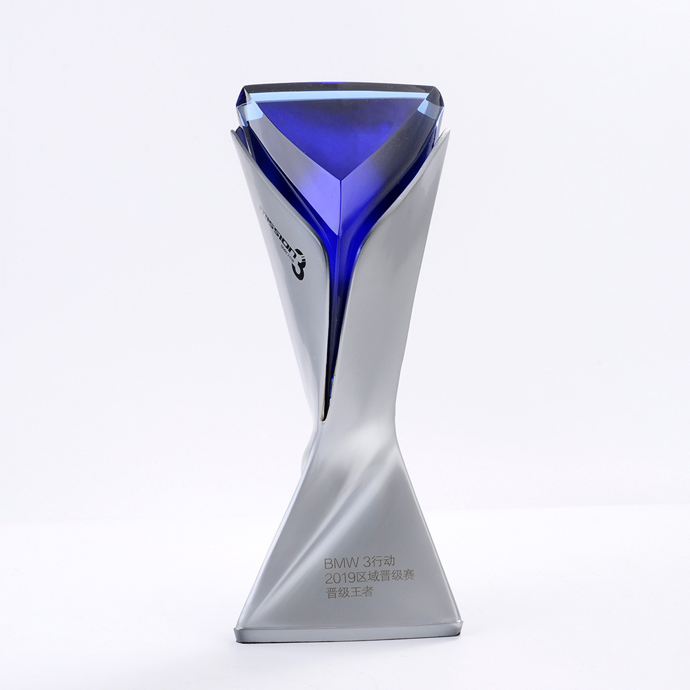 创意金属赛车奖杯定做合金纪念水晶奖座年会颁奖运动比赛家居摆件