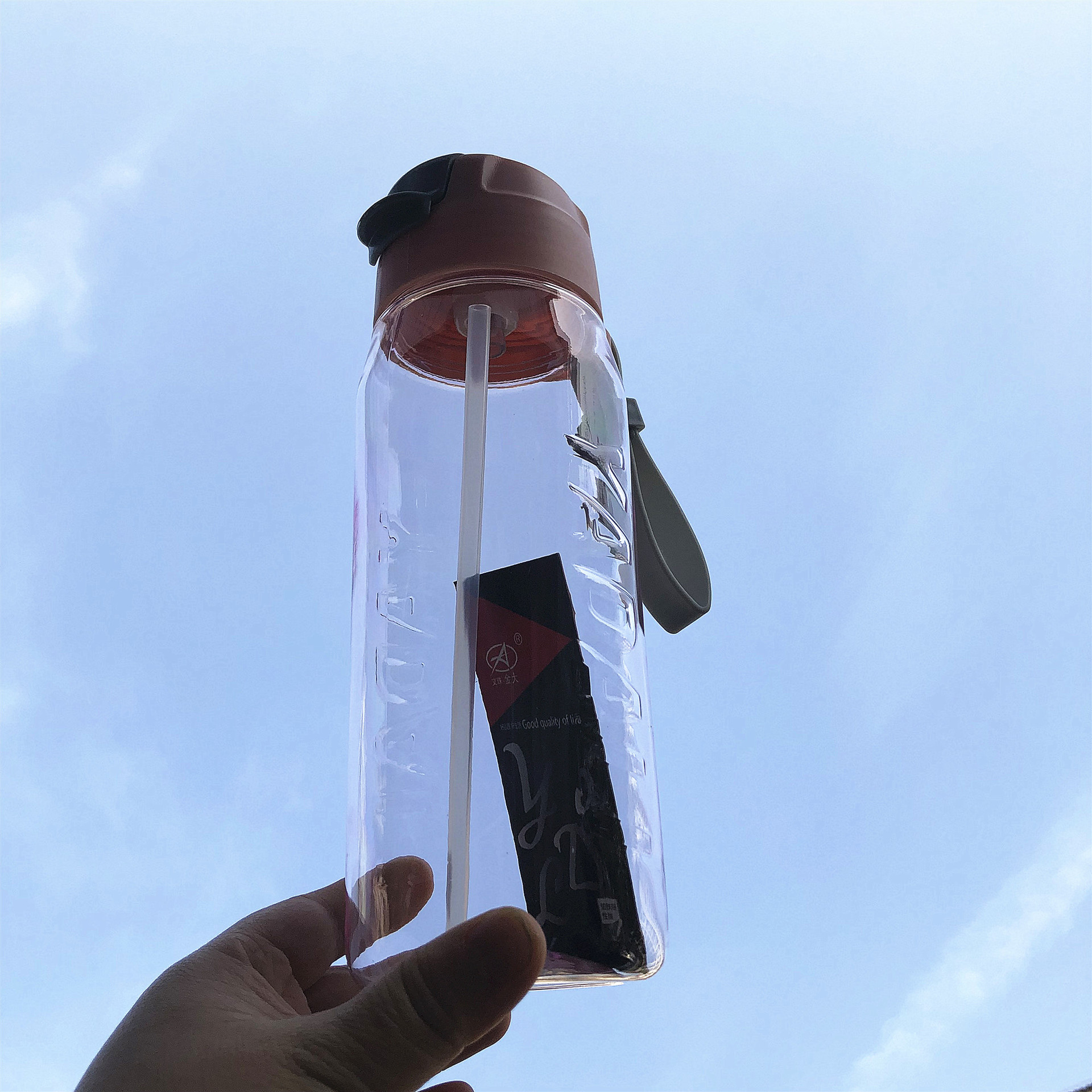 19b25新款太空杯塑料杯大容量杯带吸管水杯子儿童成人便携运动杯