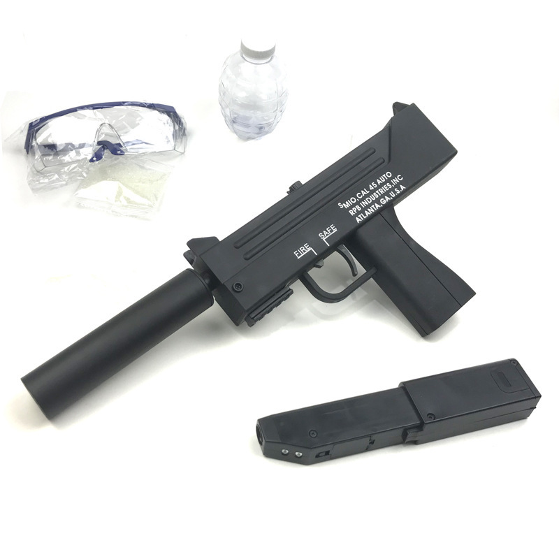 贝煜mac10a微冲电动水弹枪连发水蛋枪初速50 射速7.4伏每秒10发