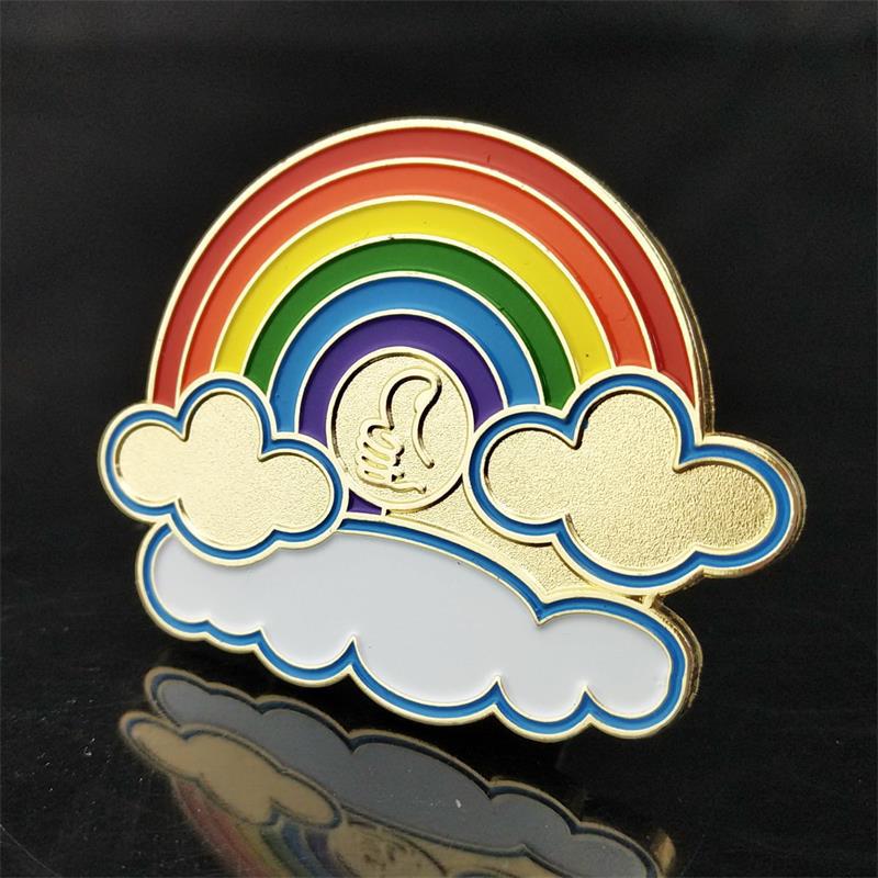 金属徽章胸针儿童奖励彩虹胸章可爱笑脸卡通勋章定做定制司徽饰品