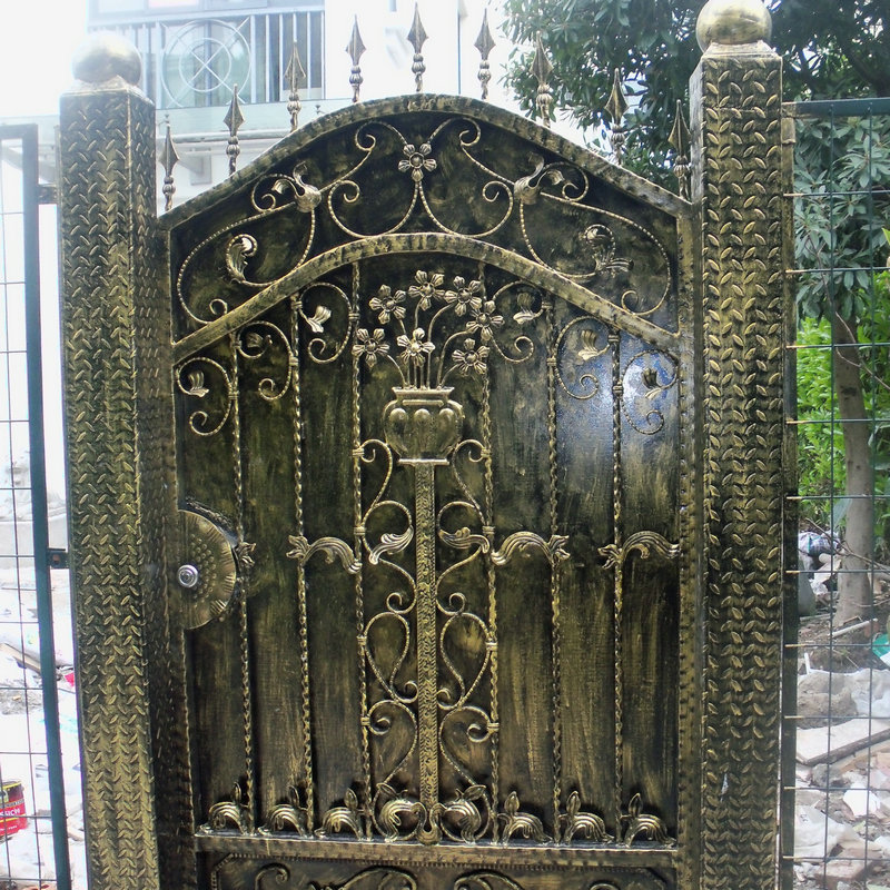 厂家供应 铁艺单开门 铁艺小门 小区铁艺门 欧式铁艺门加工定做