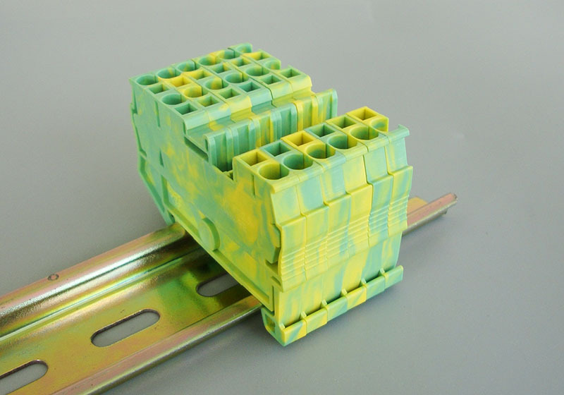 厂家直销st2.5-twin-pe弹簧接地端子,直通式弹簧接地端子