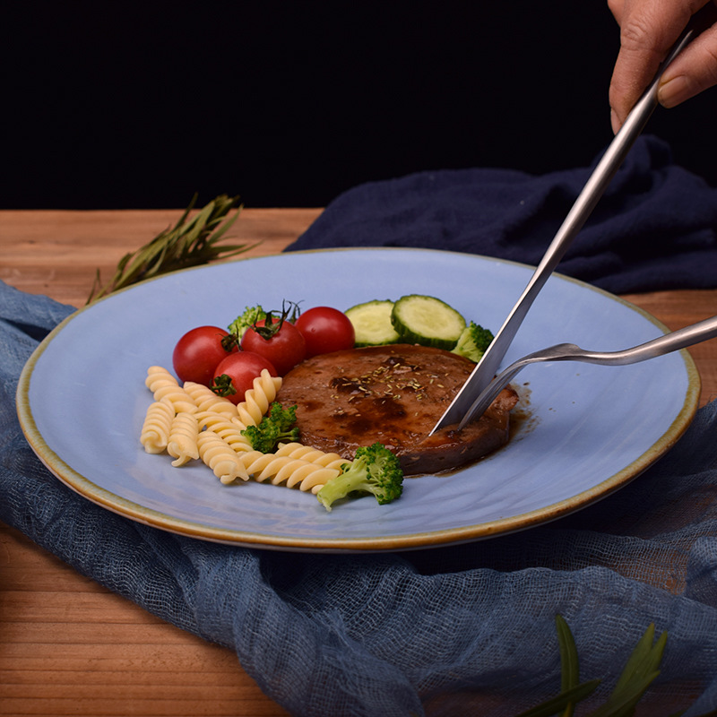 创意菜盘子陶瓷牛排盘西餐盘 圆盘酒店意面盘早餐盘甜品盘沙拉盘