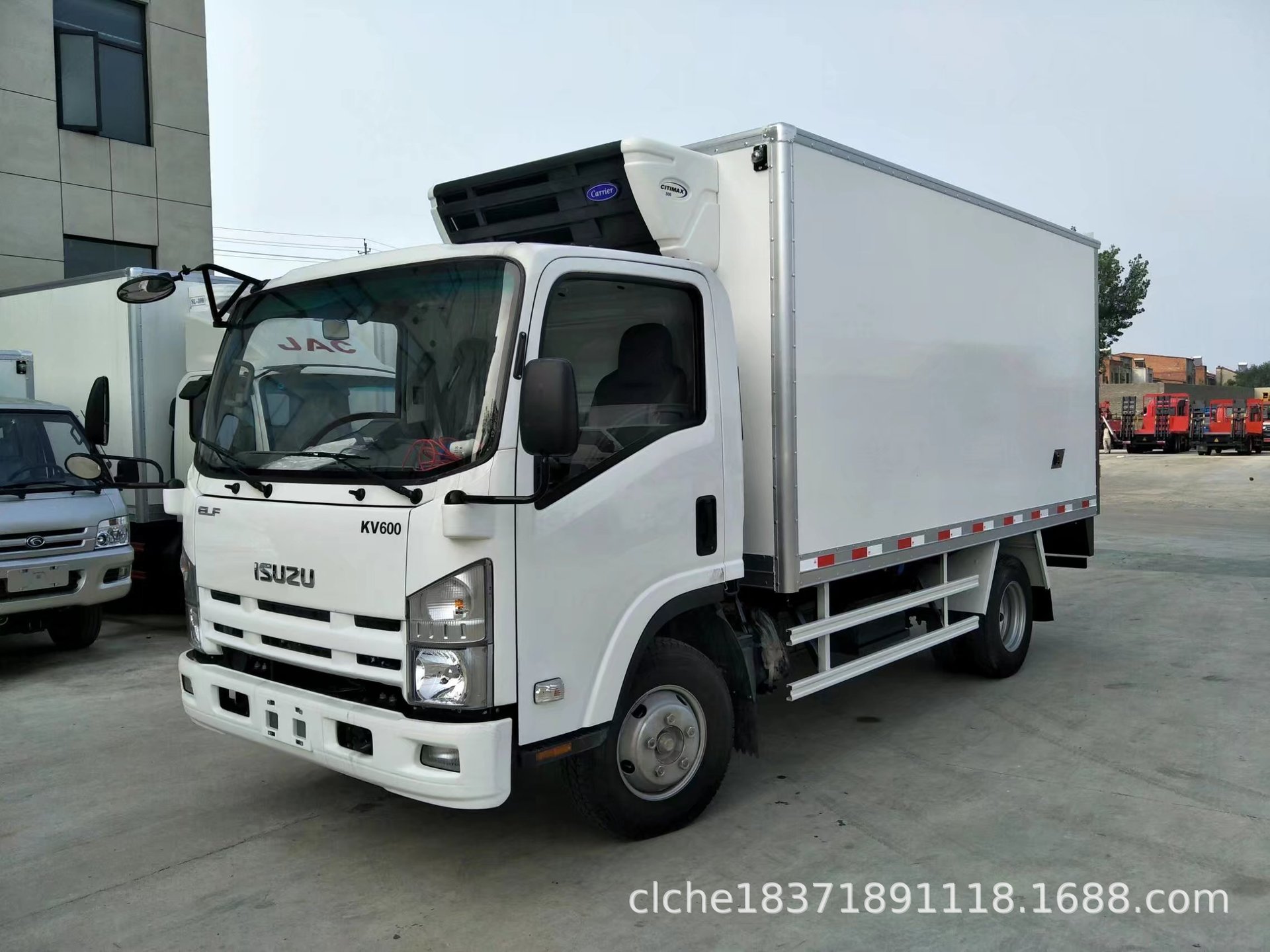 厂家热销冷藏车庆铃五十铃箱长5米保鲜肉钩冷藏车价格配置图片