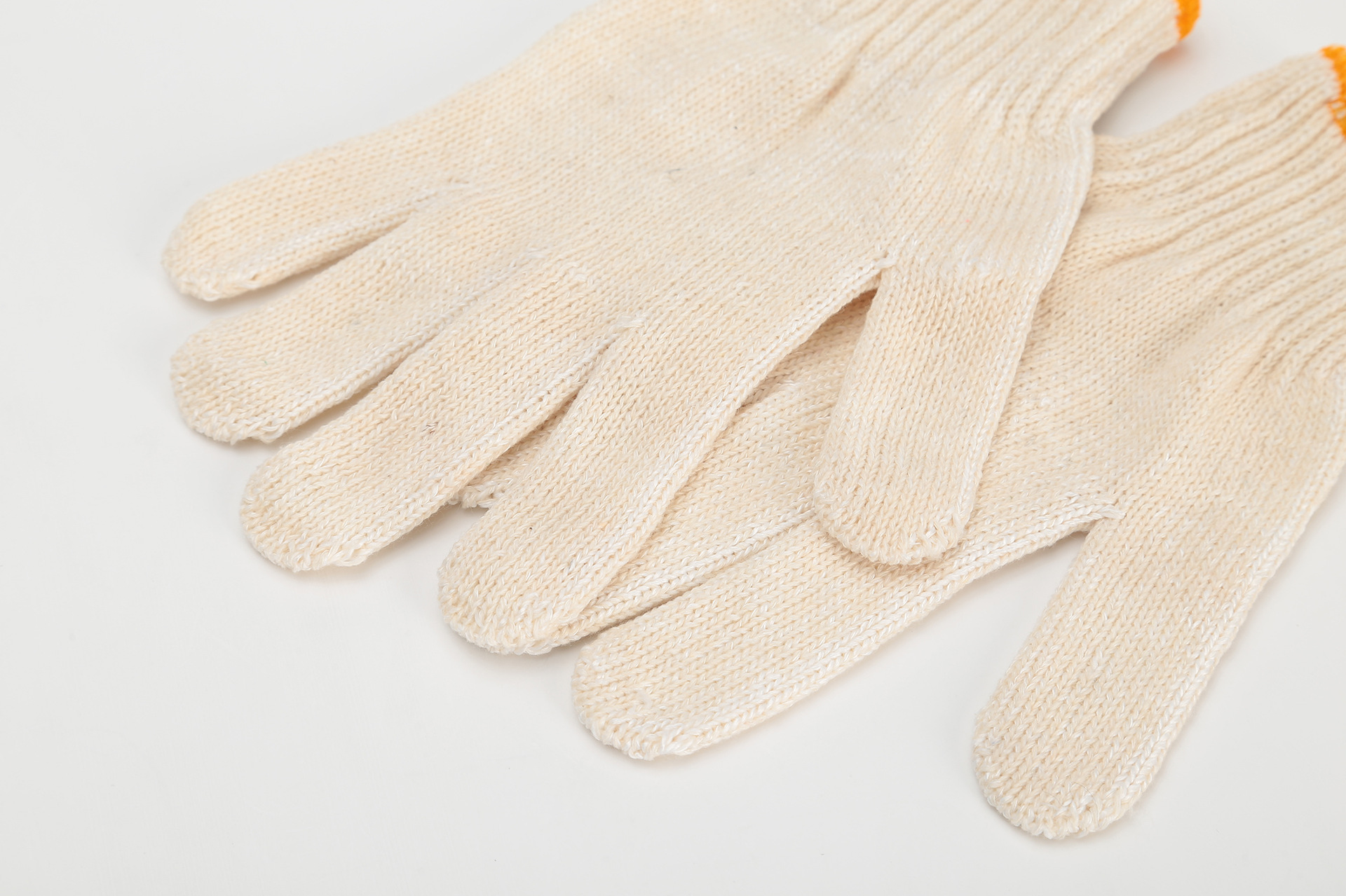 劳保手套批发 棉纱耐磨加厚细纱花纱帆布白手套 普通防护工作手套