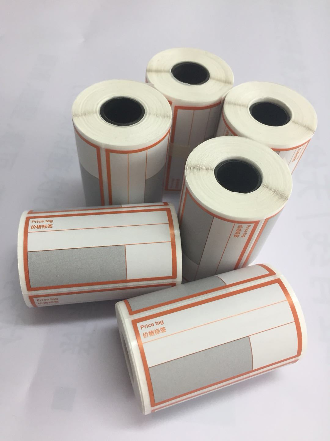 热敏标价签超市仓库货架价格签58宽便携标签机用标签纸53*30*180