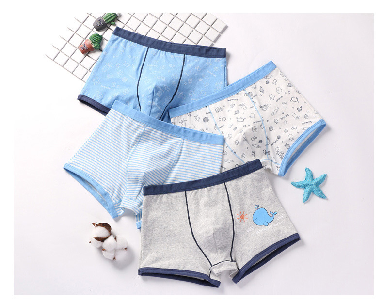 胖男童内裤纯棉儿童平角裤头中大童四角裤小孩内衣短裤加肥加大