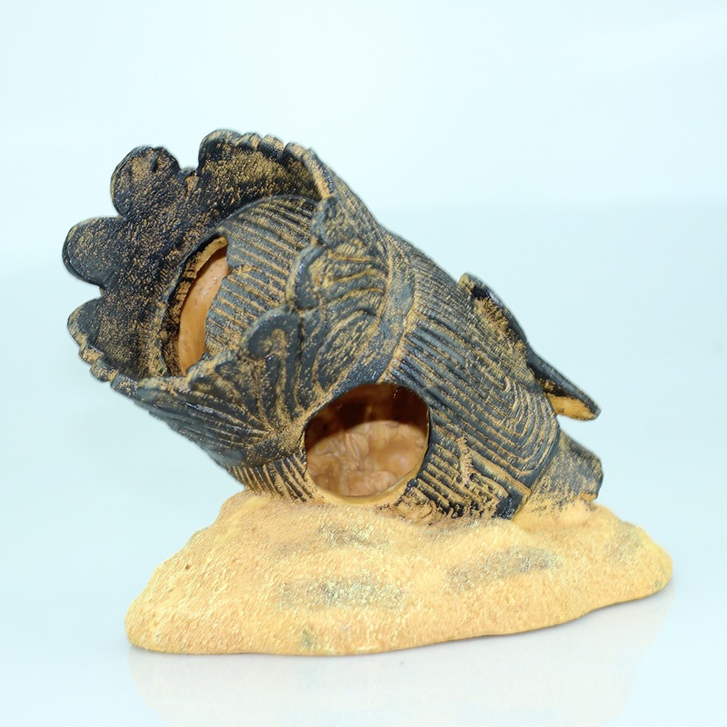 创意水族造景观音玉手佛像佛手鱼虾躲避屋鱼缸装饰摆件树脂工艺品