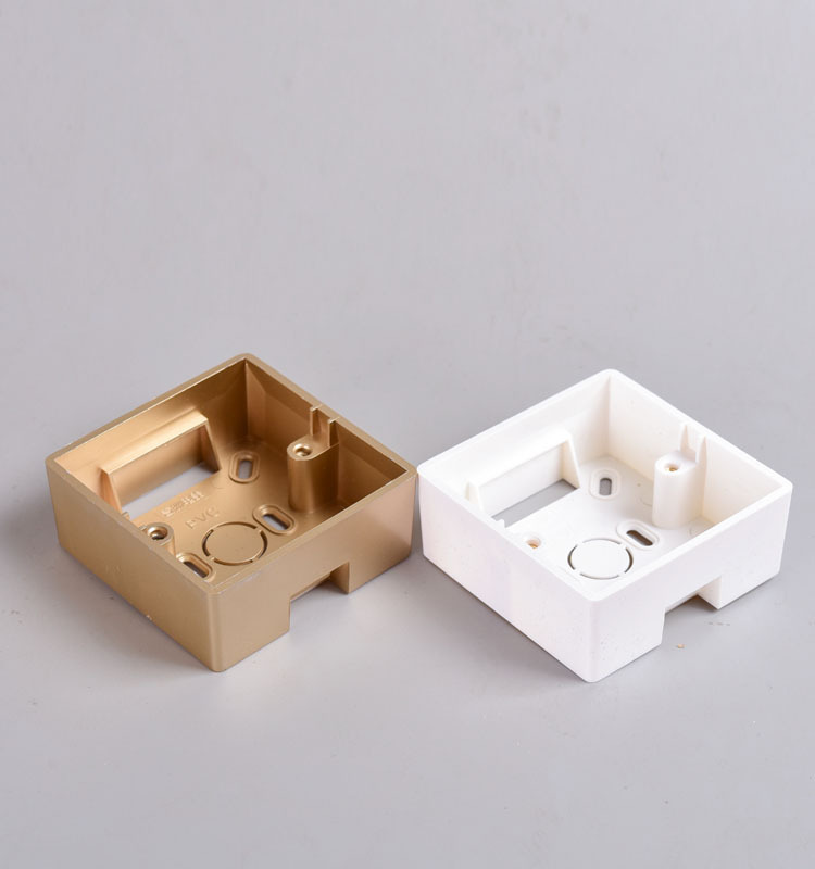 86型开关插座墙壁明装线盒接线盒明盒下线盒明线盒通用金色白色