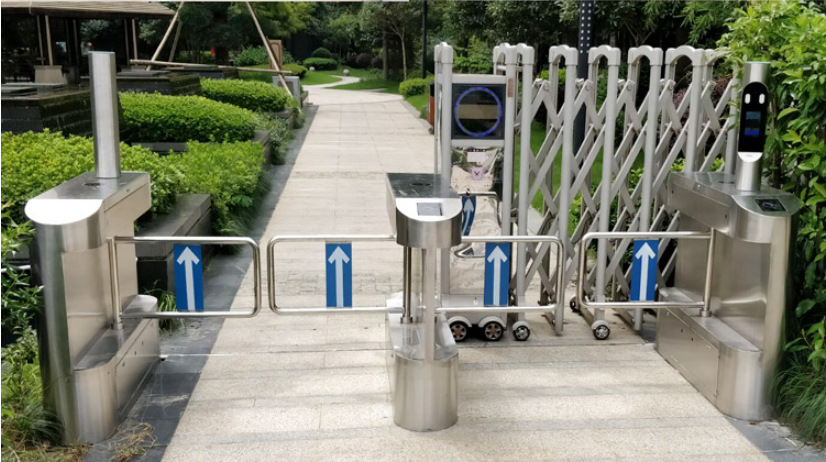 人行摆闸三辊闸翼闸门禁系统幼儿园小区景区闸门人脸识别通道闸机