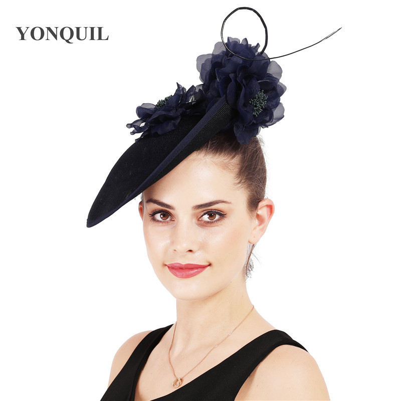 欧美时尚新款麻纱头花礼帽赛马节头饰新娘个人写真节日复古发饰