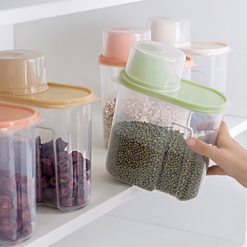 Cereals Storage Jar Large Plastic Storage Box Kitchen Food Storage Storage Box Dry Goods Sealed Jar Household