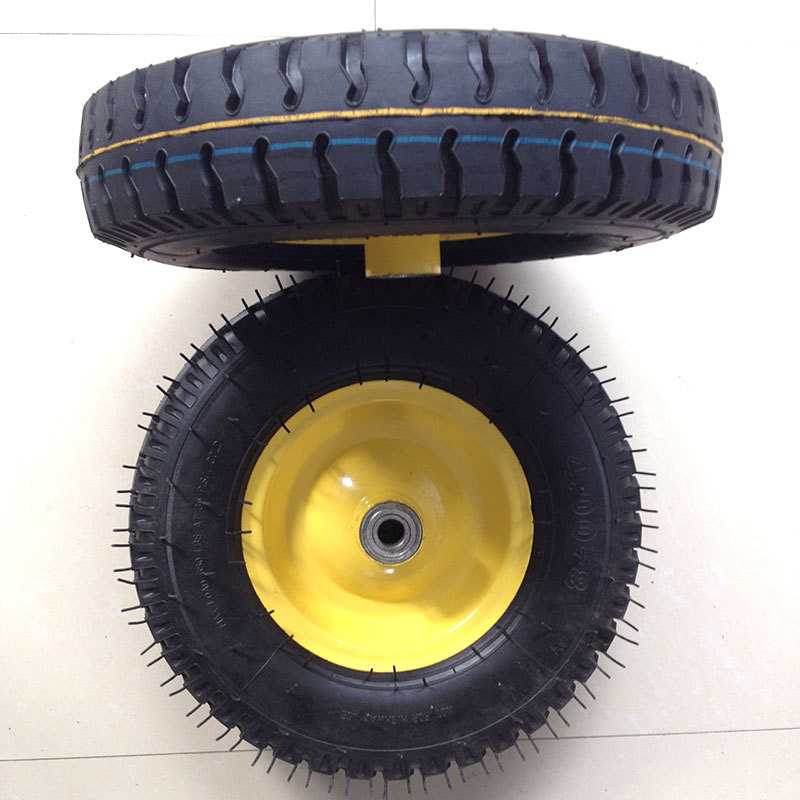 00-8羊角花充气轮 灌溉车轮手推车工具车轮胎
