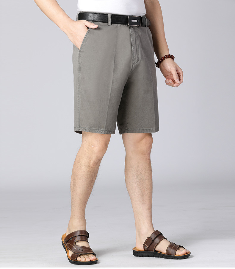 爸爸短裤男夏装外穿男裤子中老年人休闲裤五分裤中年父亲节裤装