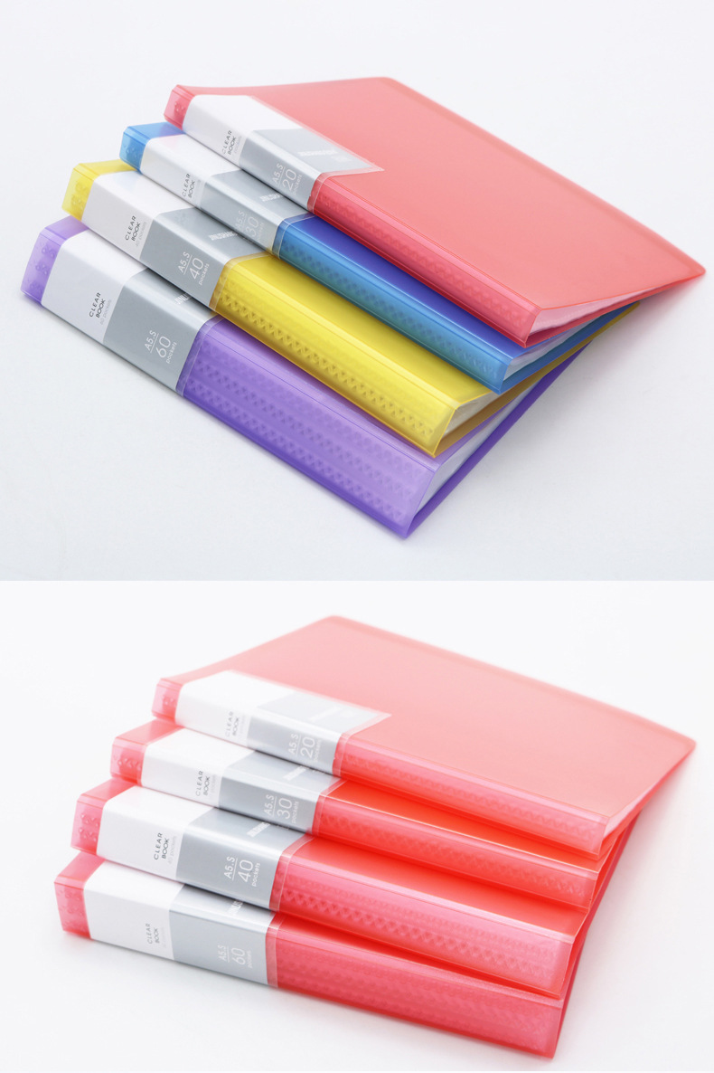 a5资料册磨砂试卷夹多层文件夹办公用品收纳夹插页袋小清新活页夹