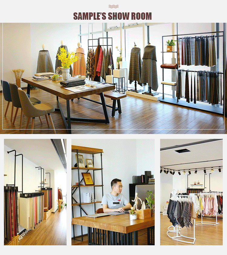 50%羊毛涤纶混纺双面圈圈粗纺梭织毛呢面料 秋冬素色呢子服装面料