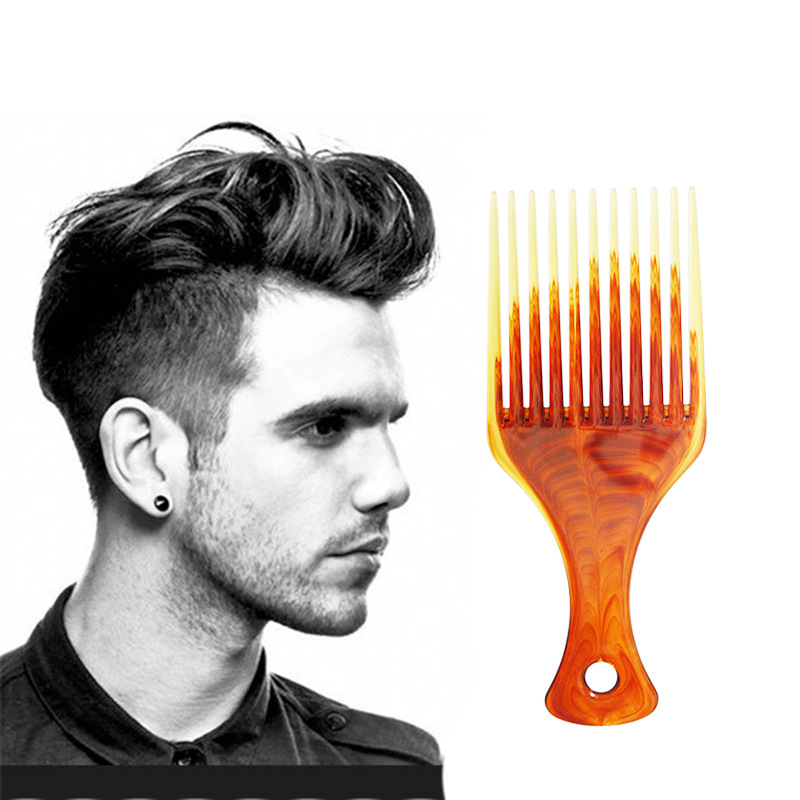 外贸油头梳子 复古油头造型梳 朋克造型刘海挑高 纹理梳子美发梳-itoe