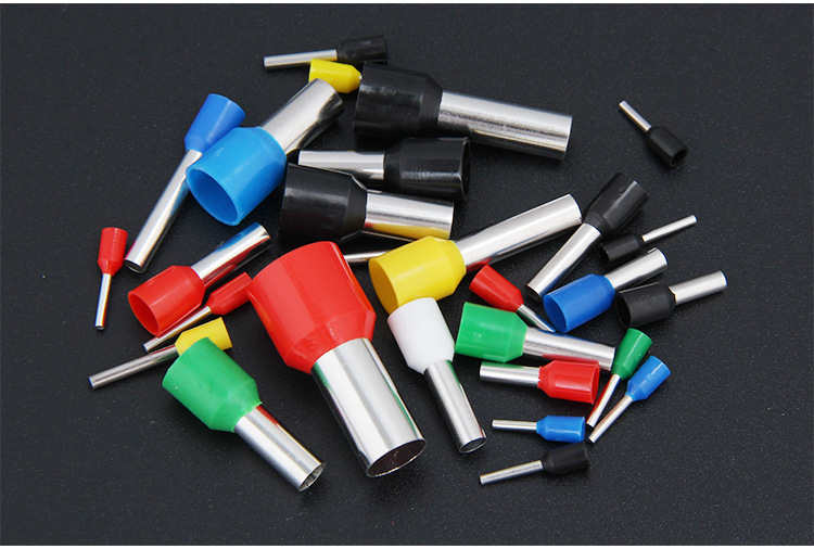 厂家黄铜紫铜e型线鼻子 针型插针预绝缘欧式管形冷压接线端子线耳