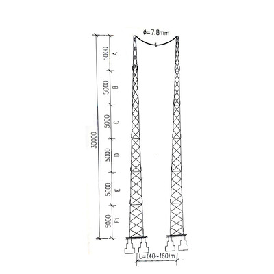 gfw2-6 (30米)钢结构避雷线塔