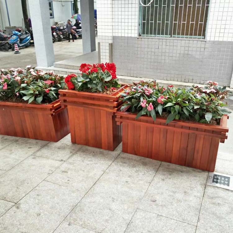 防腐木花箱_防腐木组合花箱 碳化防腐木花箱 成品防腐木花箱 防腐木