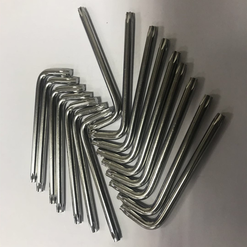 厂家生产销售45#钢 加硬淬火l型 双头梅花扳手t25*24*73*4.8杆径