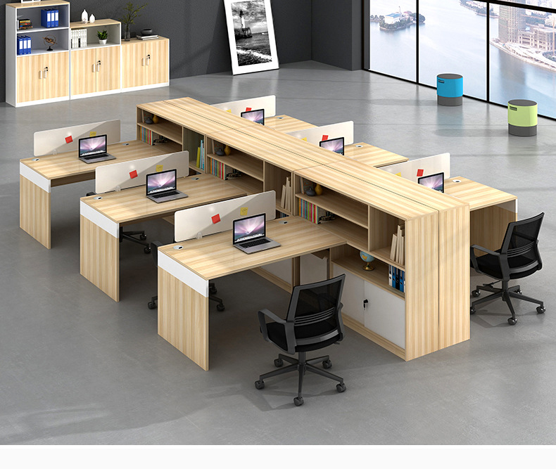 广州职员办公桌办公室财务屏风隔断工位员工电脑办公桌椅组合卡位