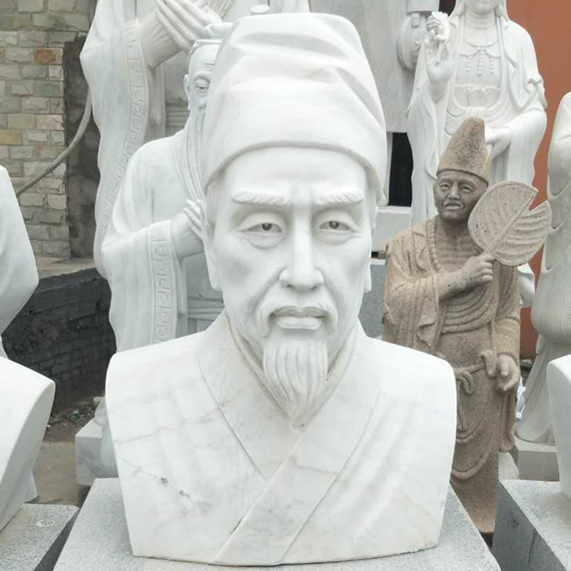 名人头像 人物胸像石雕 曲阳元顺石材雕刻专业设计制作头像半身像