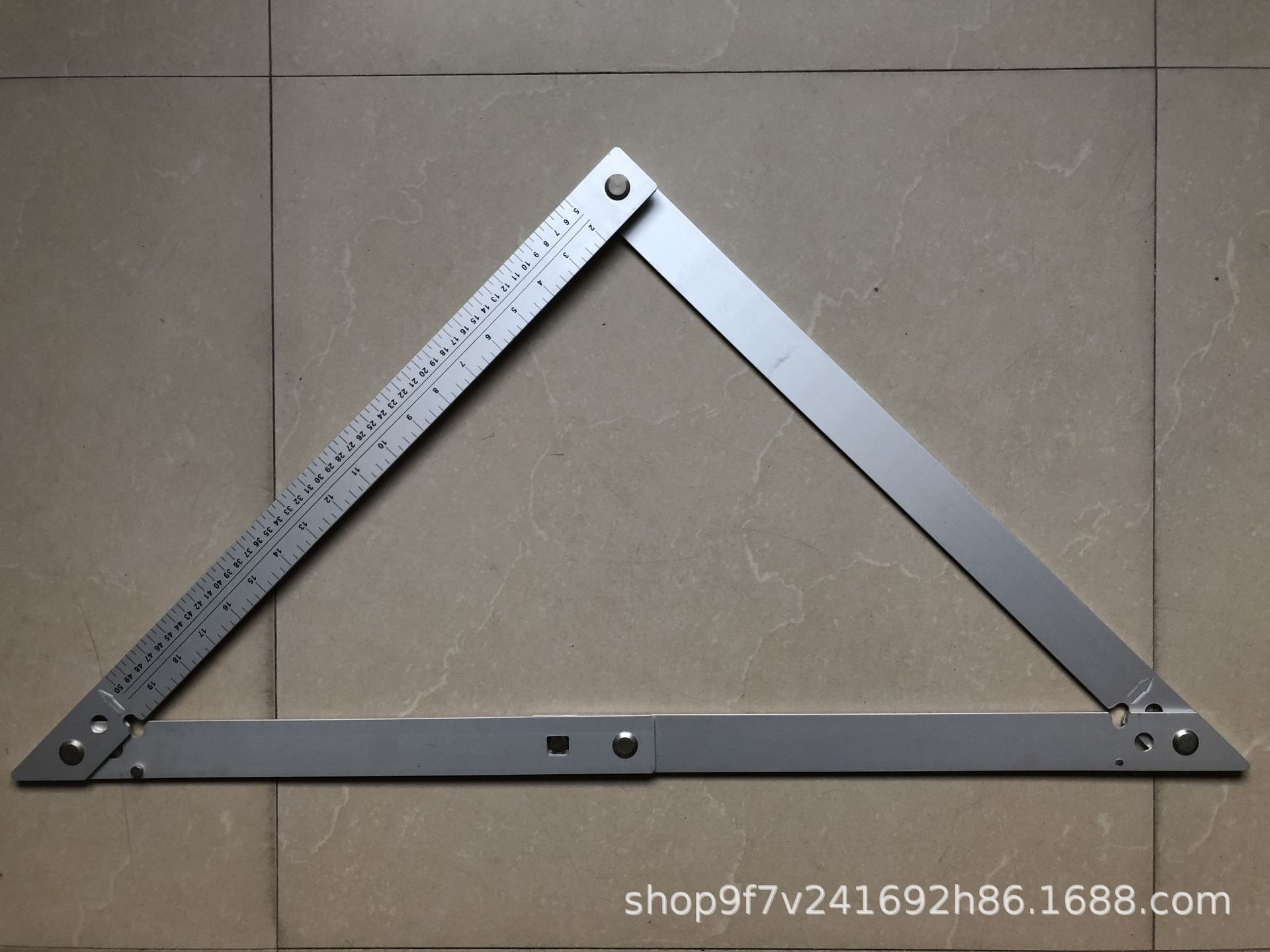 厂家直销 48寸铝合金折叠三角板 多功能角度尺 活动三角尺