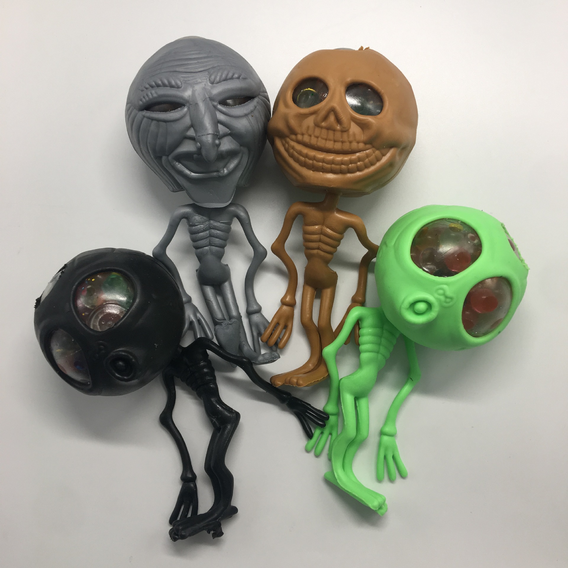 创意恶搞整人整蛊搞笑减压玩具 外星人tpr捏捏乐黑色发泄水球批发