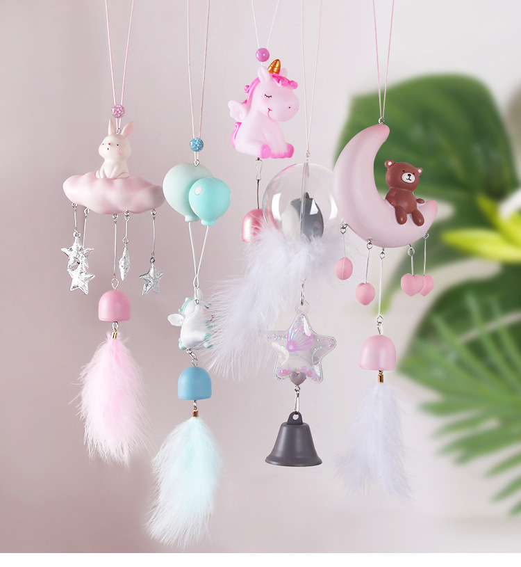 创意少女心卡通风铃挂饰日式房间吊饰生日礼物可爱铃铛挂件装饰品