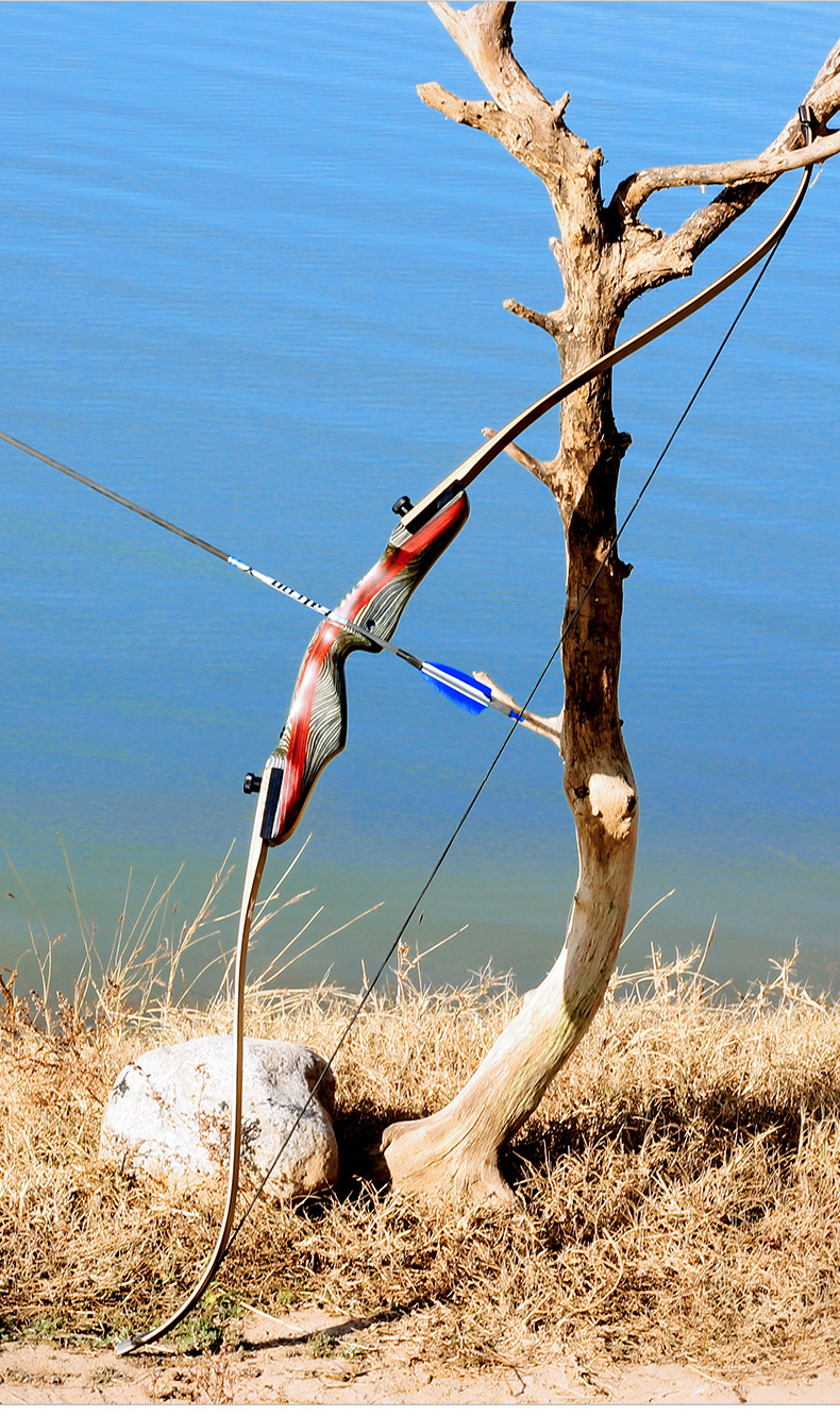 跨境现货分体式弓箭套装户外美猎射箭套餐云啸木把反曲弓箭支弓包