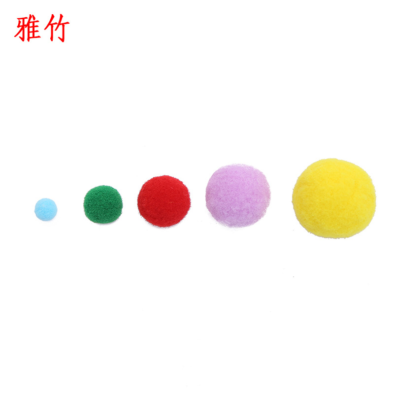 Colorful High Elastic Solid Ball Spot Handmade DIY Plush Ball Accessories Christmas Ornament Accessories Hairy Ball Wholesale