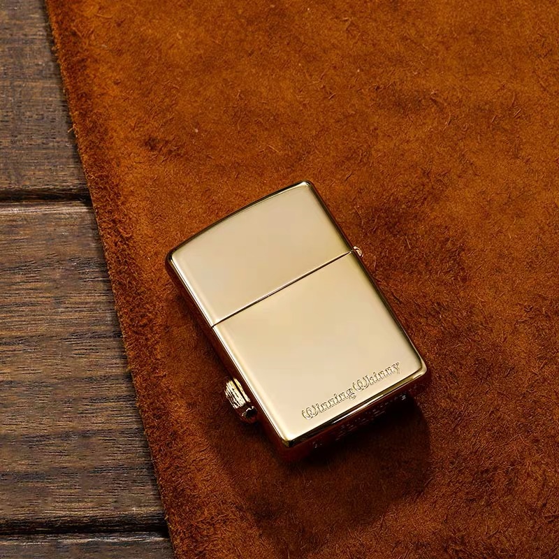 原装正版zippo打火机贝壳镶嵌168盔甲版香槟色金马红色贝壳马