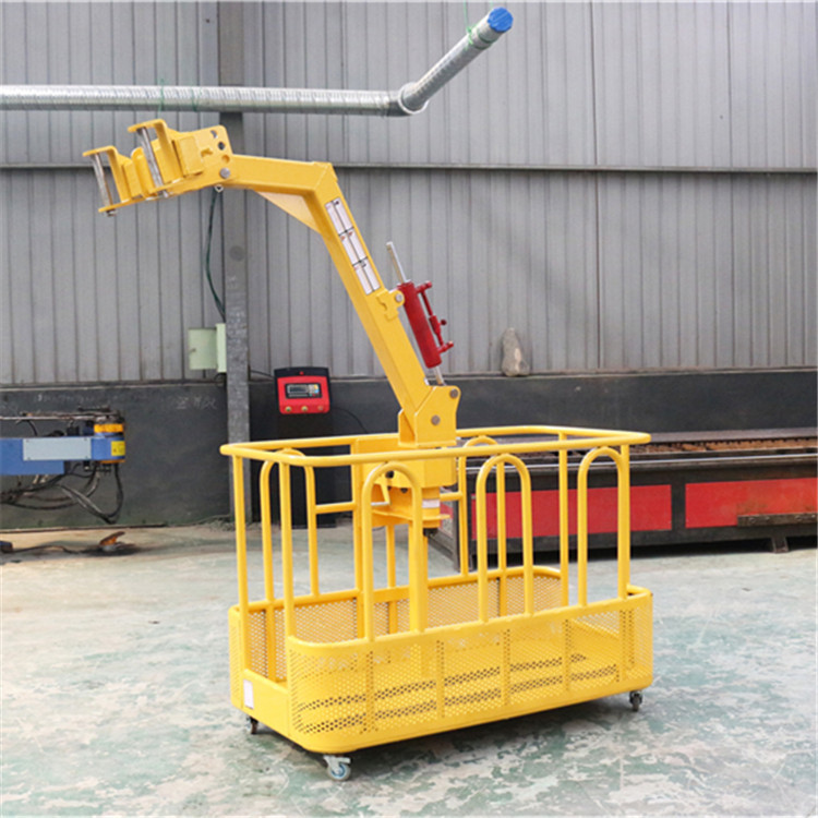 山东直销360度旋转吊车吊篮大臂起重机吊框平衡器 高空作业吊篮1m