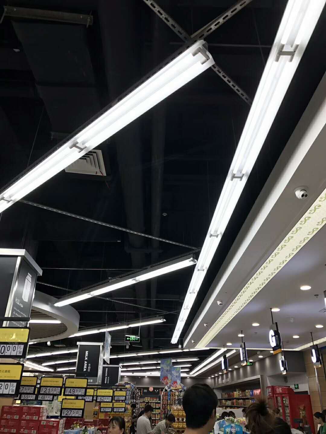 超市led线槽灯t8 t5铝合金厂房流水线支架 40w双管长条灯座新品